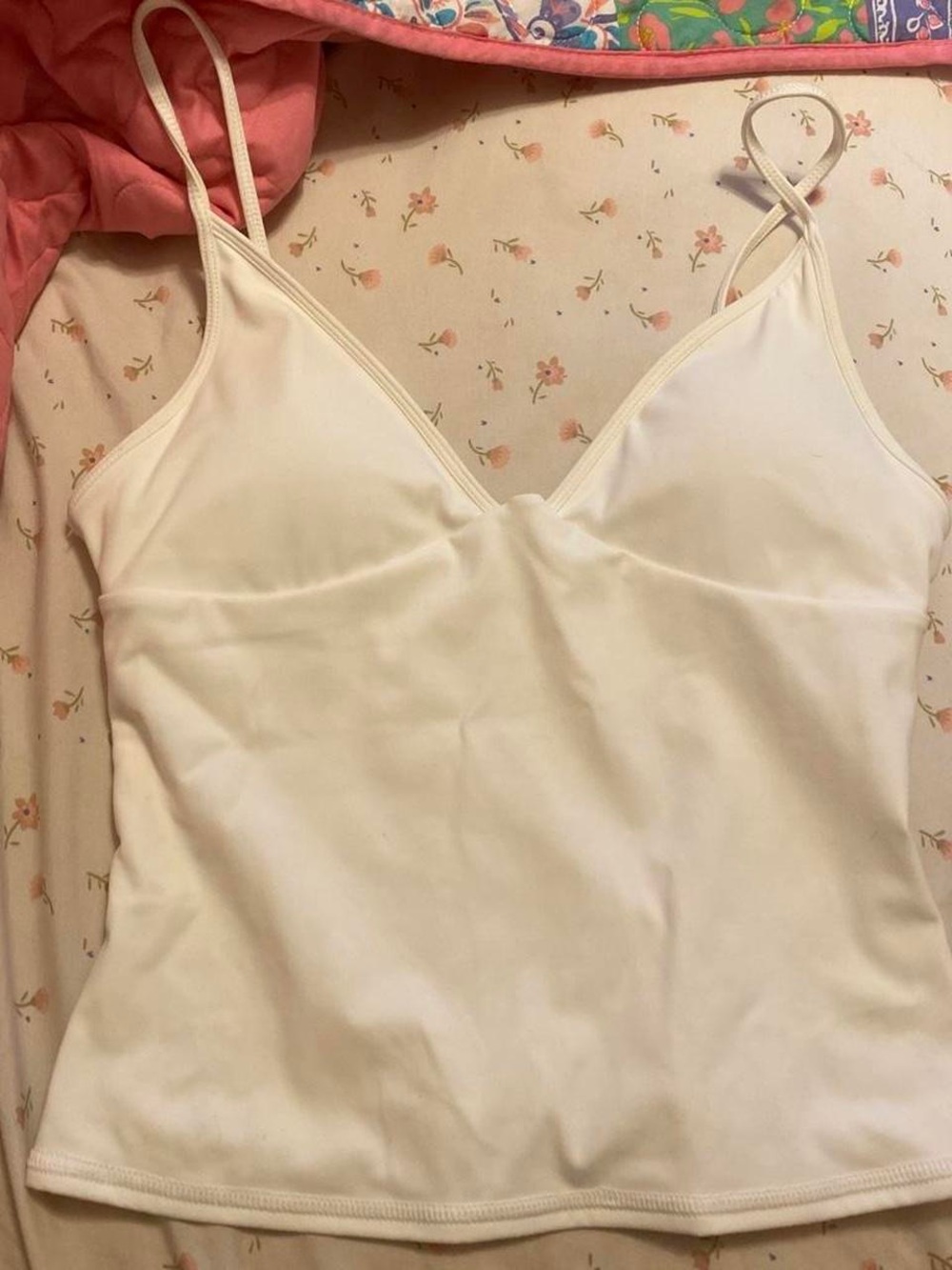 Garage Creamy White Spaghetti Strap Crop Cami